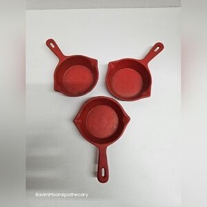 3 Small Cast Skillets